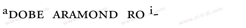 Adobe Garamond Pro I字体转换